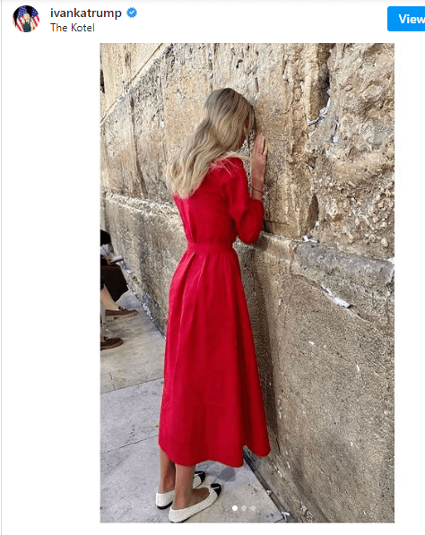 Ivanka Trump a prié au Kotel et s’est attirée les foudres du BDS