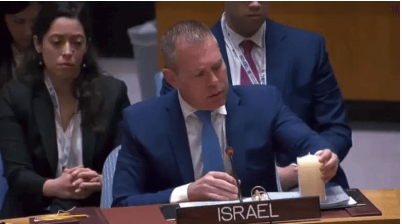 ONU: Guilad Erdan a allumé une bougie et a quitté la salle