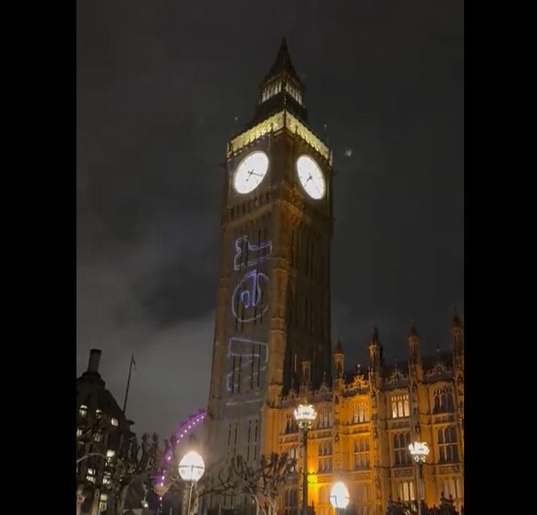 ”De la rivière à la mer”: le slogan antisémite projeté sur Big Ben à Londres