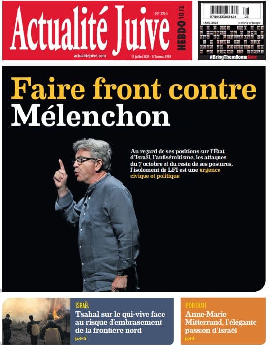 A la Une d’Actualité Juive: Faire front contre Mélenchon