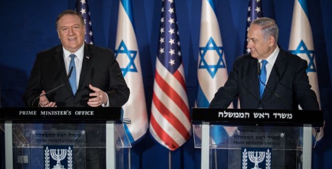 Mike Pompeo en visite en Israël