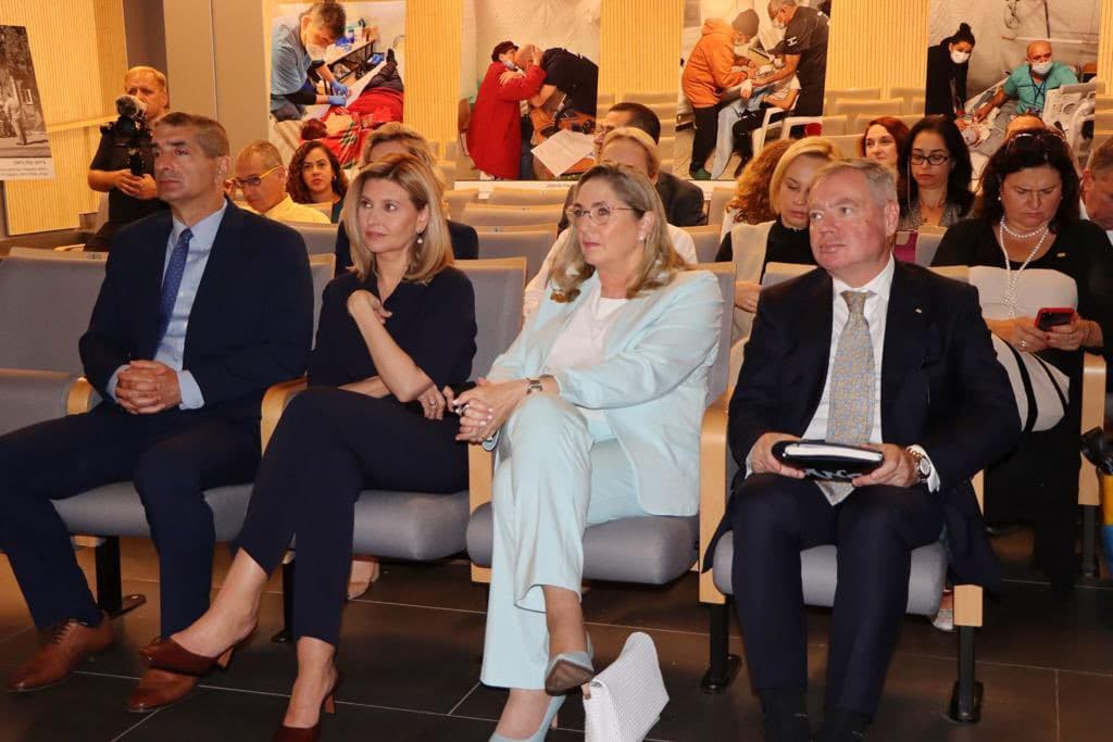 Olena Zelenska, l’épouse du Président ukrainien, reçue par Mihal Herzog