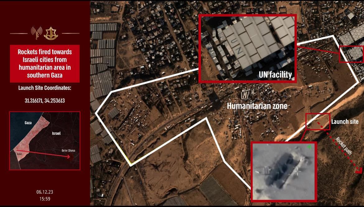 Le Hamas lance des roquettes depuis des zones humanitaires du sud de la Bande de Gaza