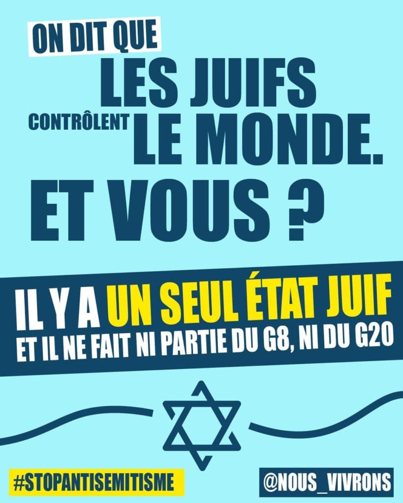 France: Lancement d’une campagne contre l’antisémitisme par le collectif ”Nous vivrons”
